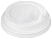 Крышка пласт. д/стакана, белая d-80, откидной клапан-носик, "Хухтамаки",ПС (100шт/уп)