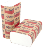 Полотенца бумажные Z-сложения 2-сл. бел. 24х20см FOCUS Premium (200лист/упак, 12упак/место), 5069956