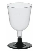 Бокал Кристалл для вина 200 мл прозр; съем.черн.нога (6шт/уп, 324шт/место)