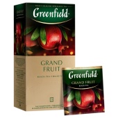 Чай GREENFIELD (Гринфилд) "Grand Fruit", черный, гранат-розмарин, 25 пакетиков в конвертах по 1,5 г
