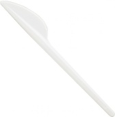 Нож белый PS 16.5см одноразовый (200шт/уп)